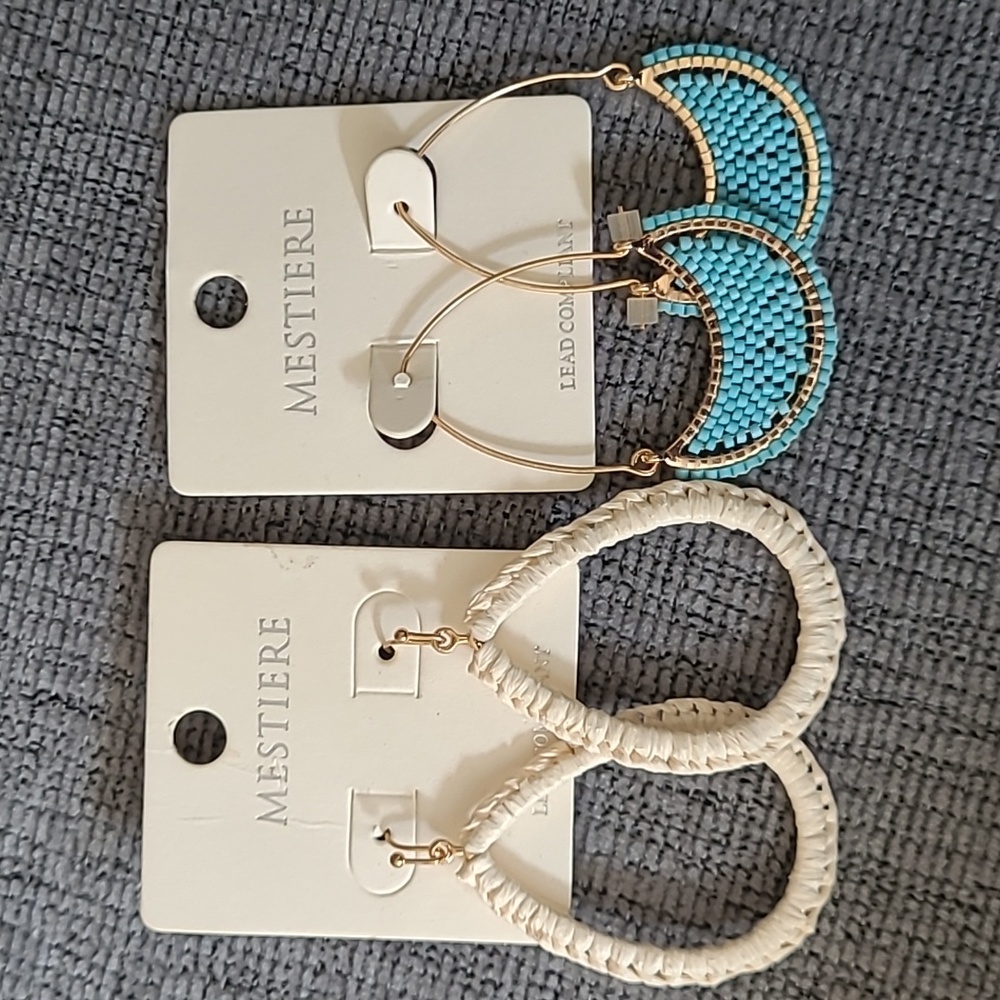 Mestiere Earrings- 2 Pairs- New